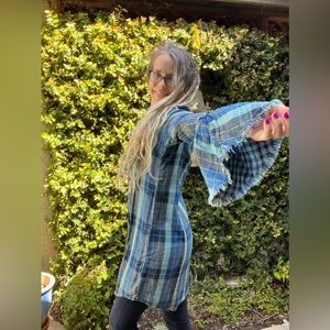 Overland western and plead shirt or dress